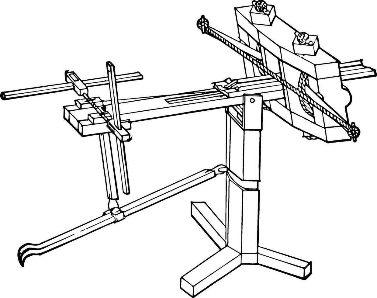 Catapulta vintage illustration. vector