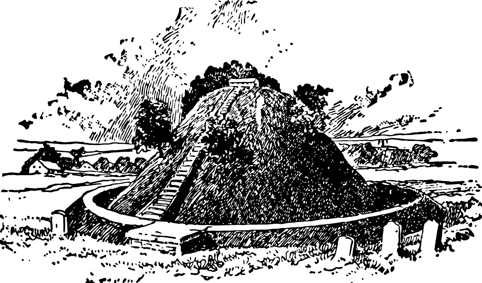 Mound Builders vintage illustration. 35071313 Vector Art at Vecteezy