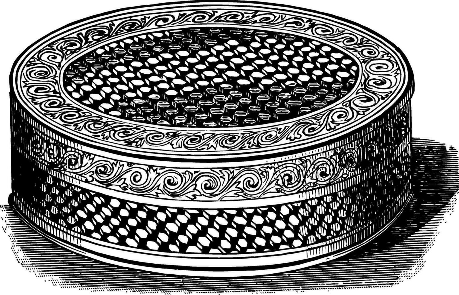Gold Box Presented to Bainbridge by the City of New York vintage illustration vector