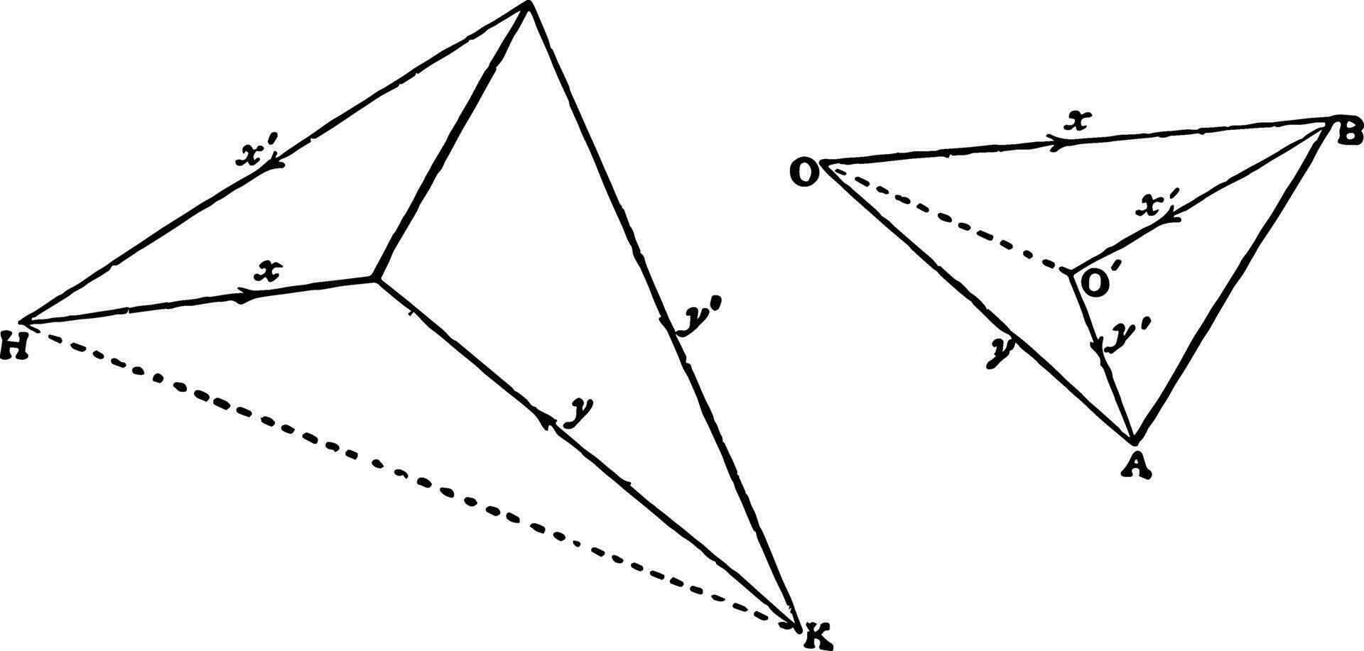 Polyhedron vintage illustration. vector