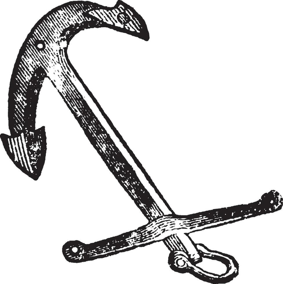 Rodger Anchor, vintage illustration. vector