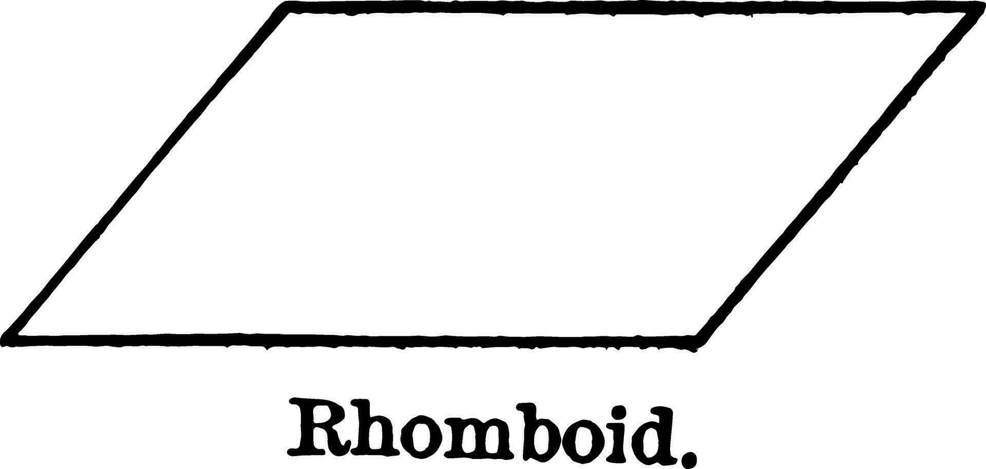 Rhomboid vintage illustration. vector