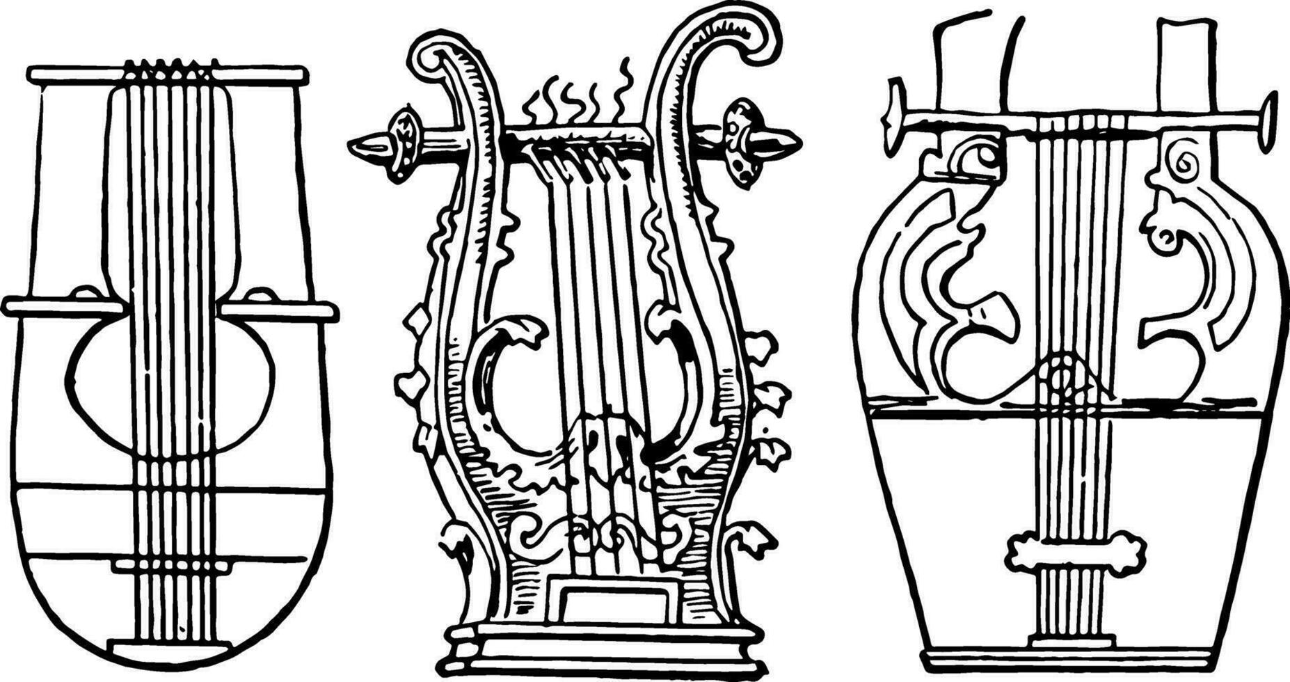 Greek Lyres, vintage illustration. 35071540 Vector Art at Vecteezy