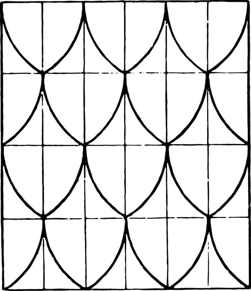 Tessellation vintage illustration. vector