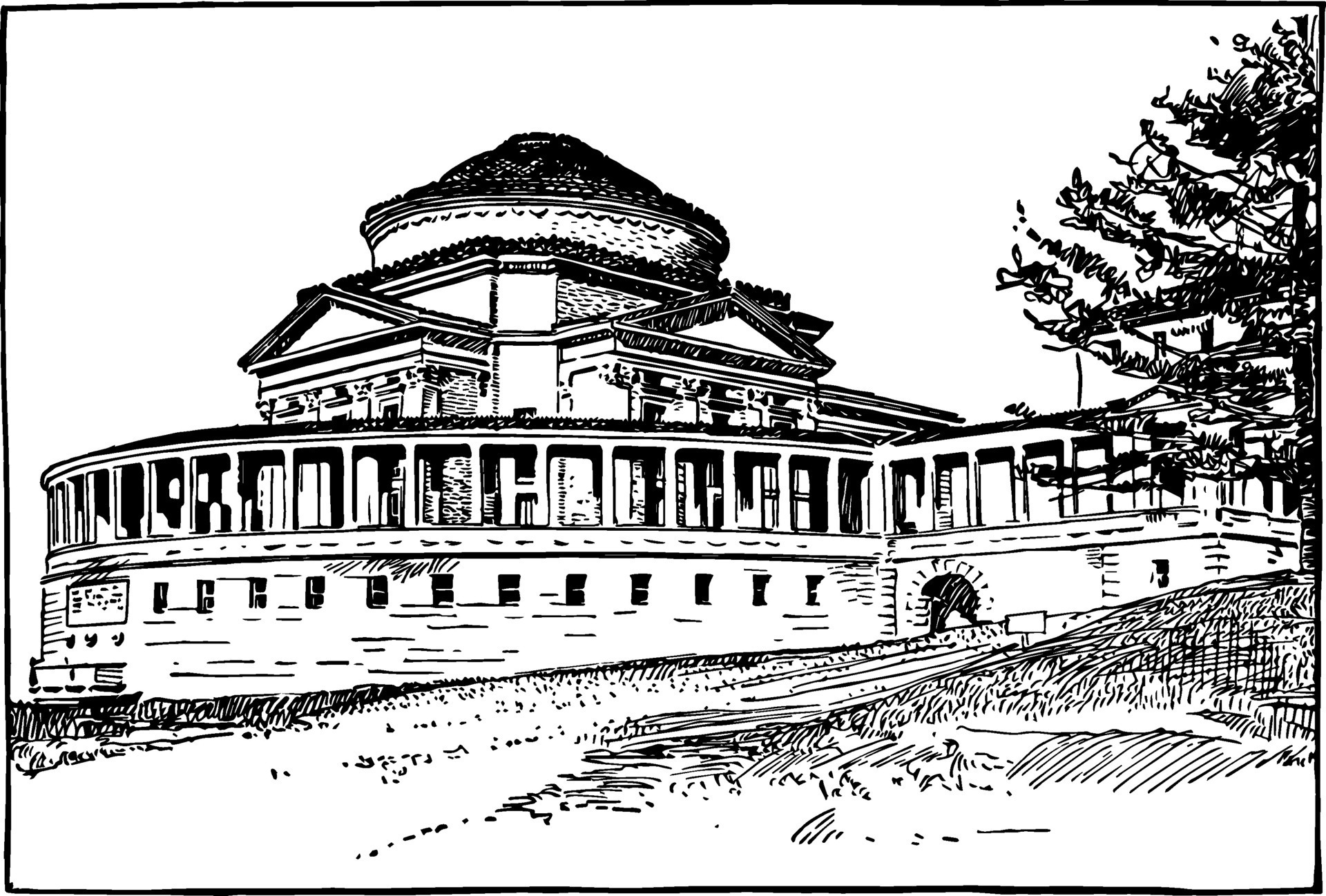 The Hall of Fame for Great Americans vintage illustration 35071632