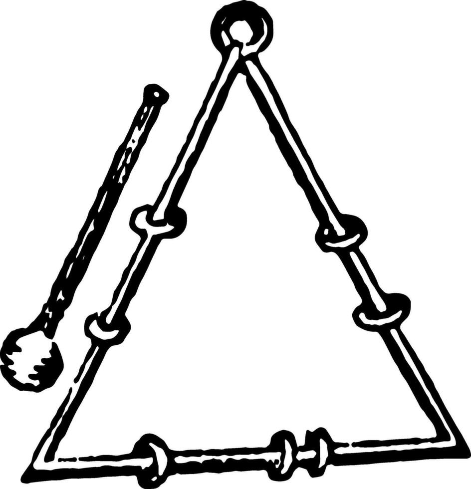 Triangle, vintage illustration. vector