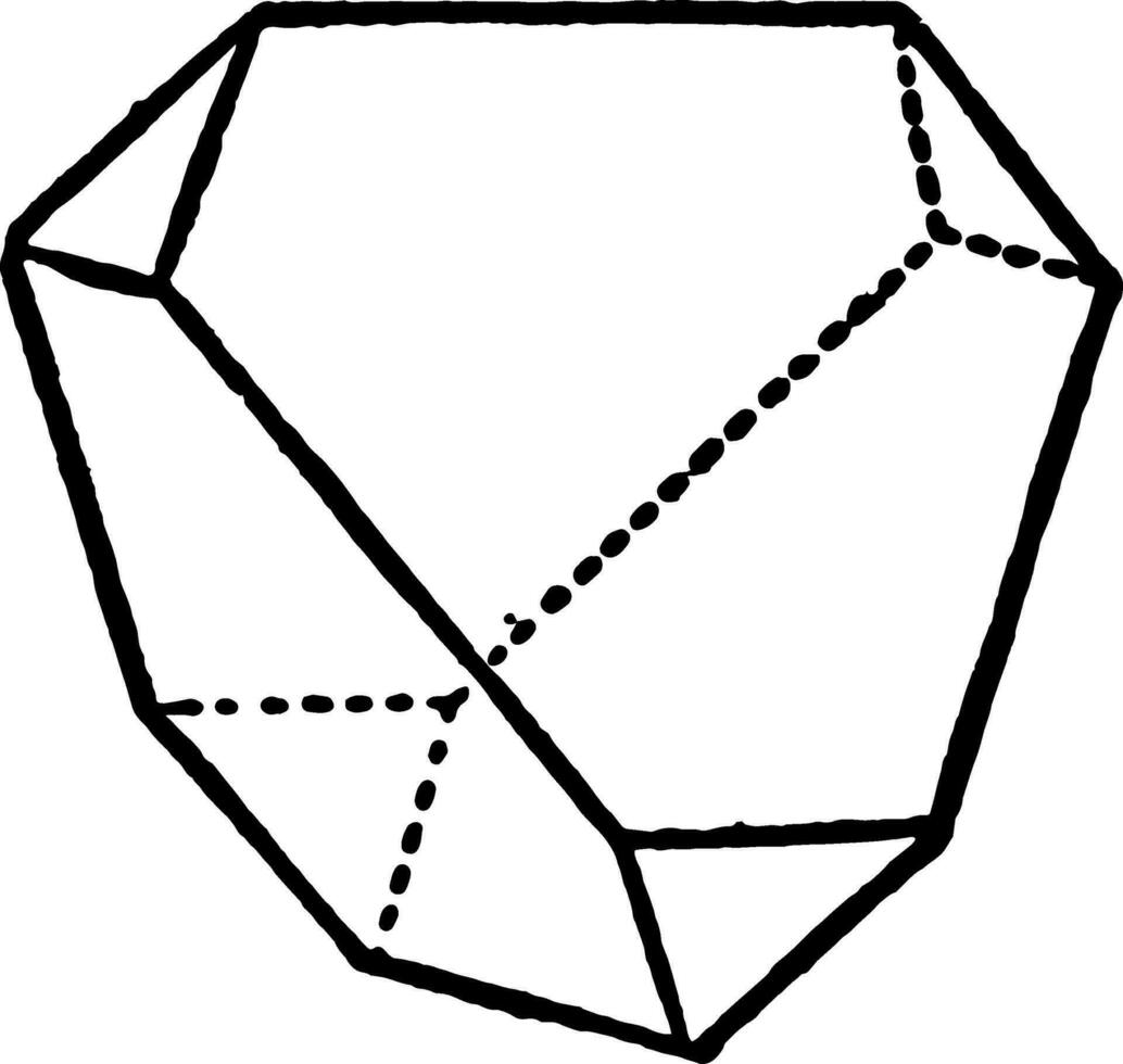 Combination of two Tetrahedra vintage illustration. vector