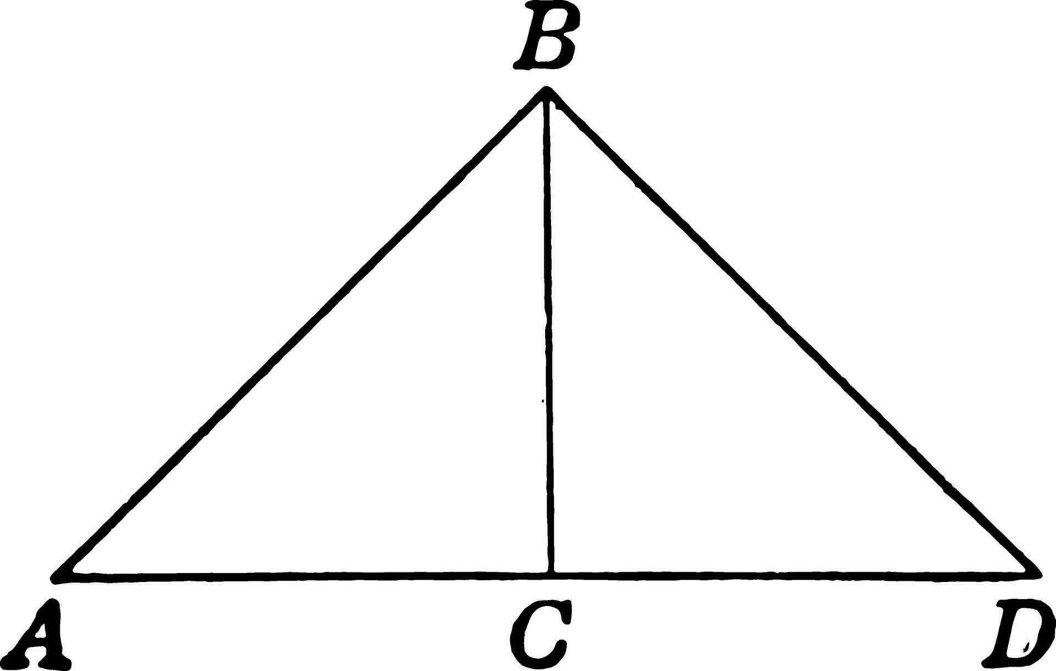 Triangle vintage illustration. vector