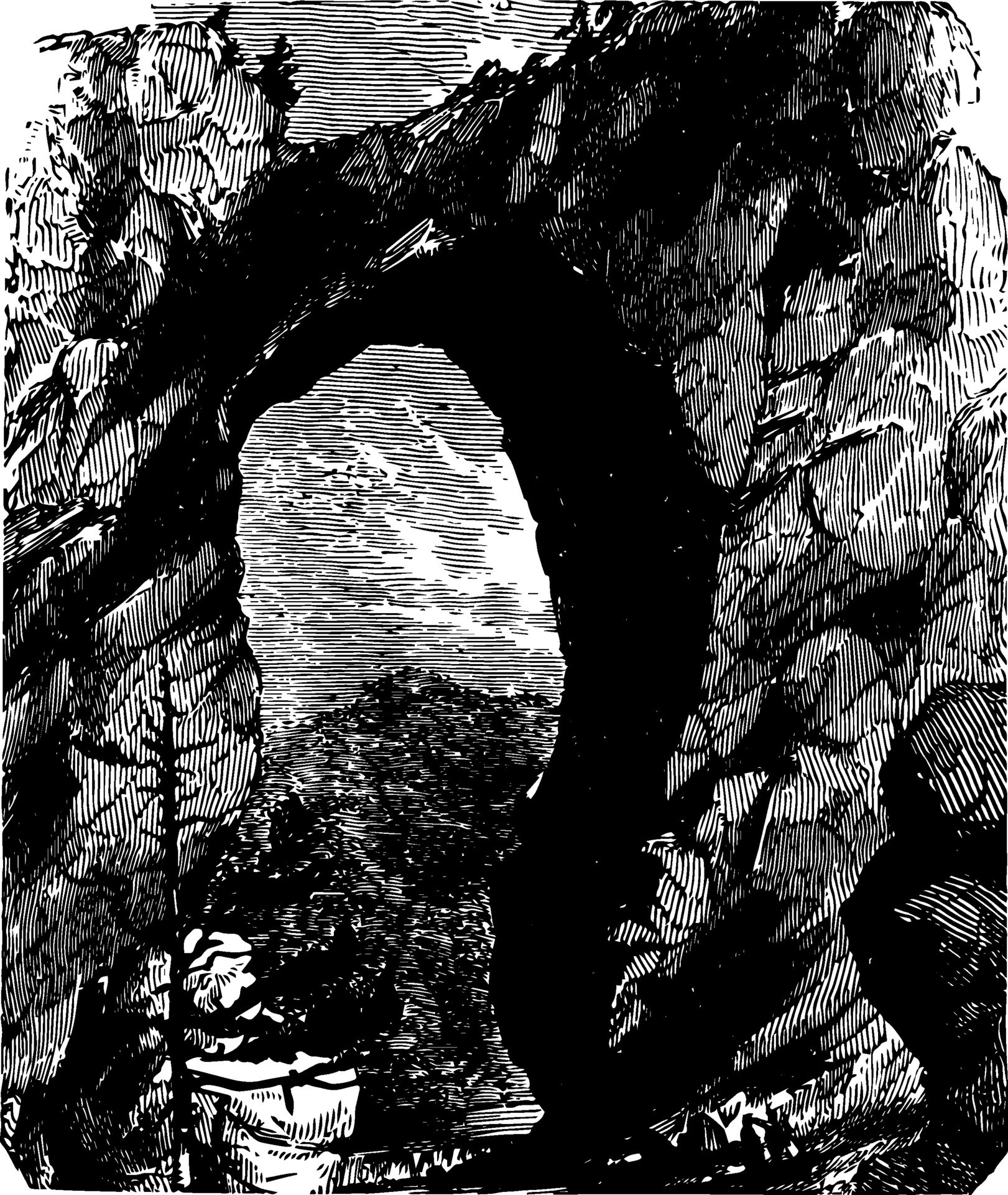 Natural Bridge In Virginia Vintage Illustration 35072729 Vector Art At natural-bridge-in-virginia-vintage-illustration-35072729-vector-art-at