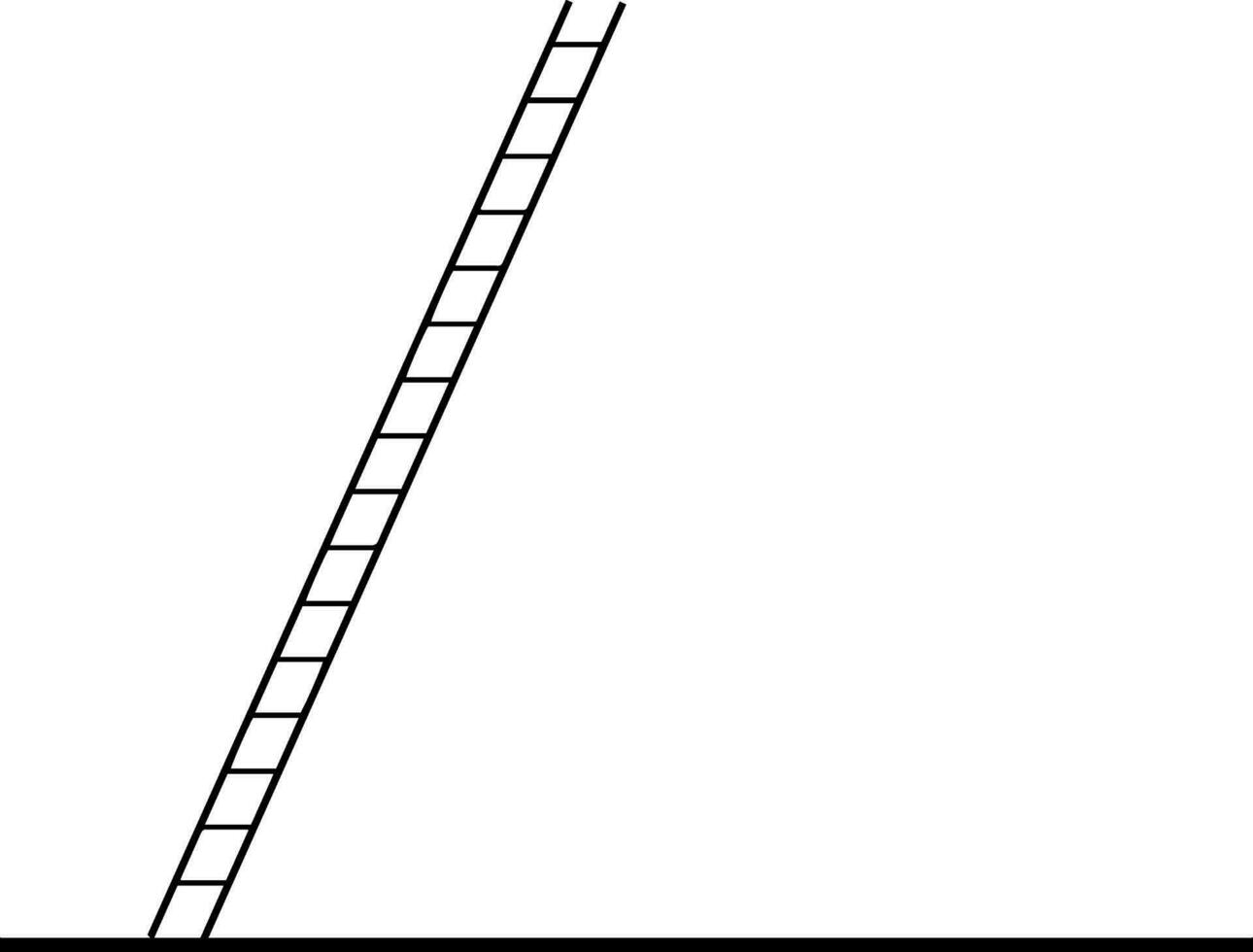 Leaning Ladder vintage illustration. vector