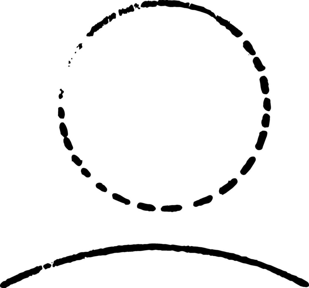Arc of Circle vintage illustration. vector