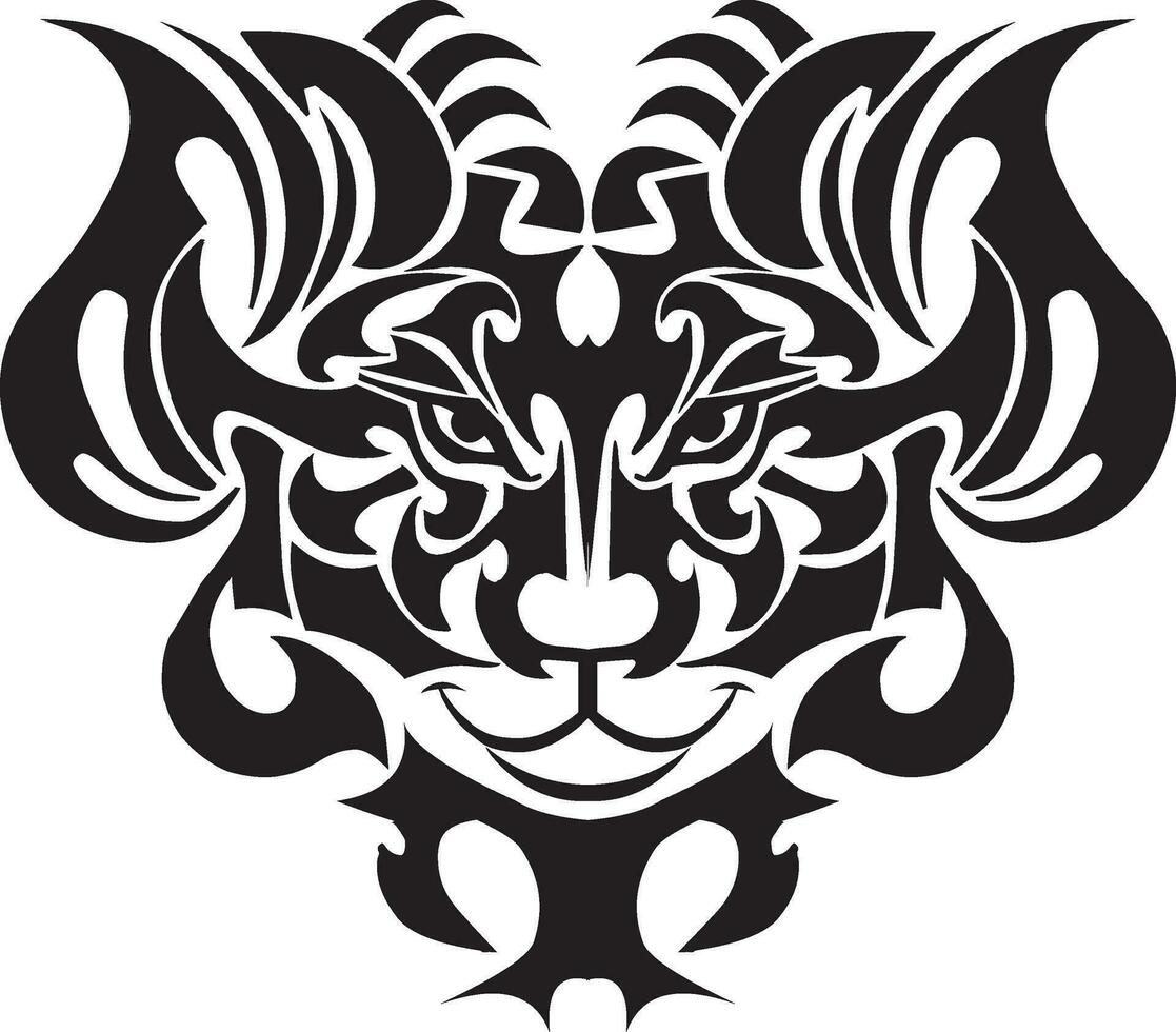 Tattoo design of lion, vintage engraving. vector