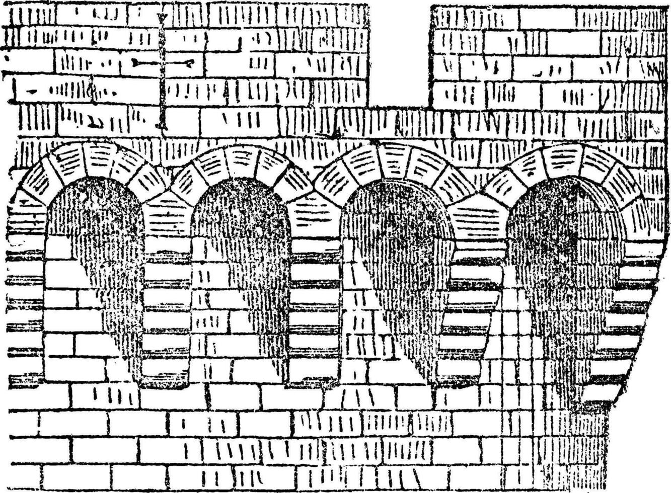 matacán el recinto de avignon, Clásico grabado. vector