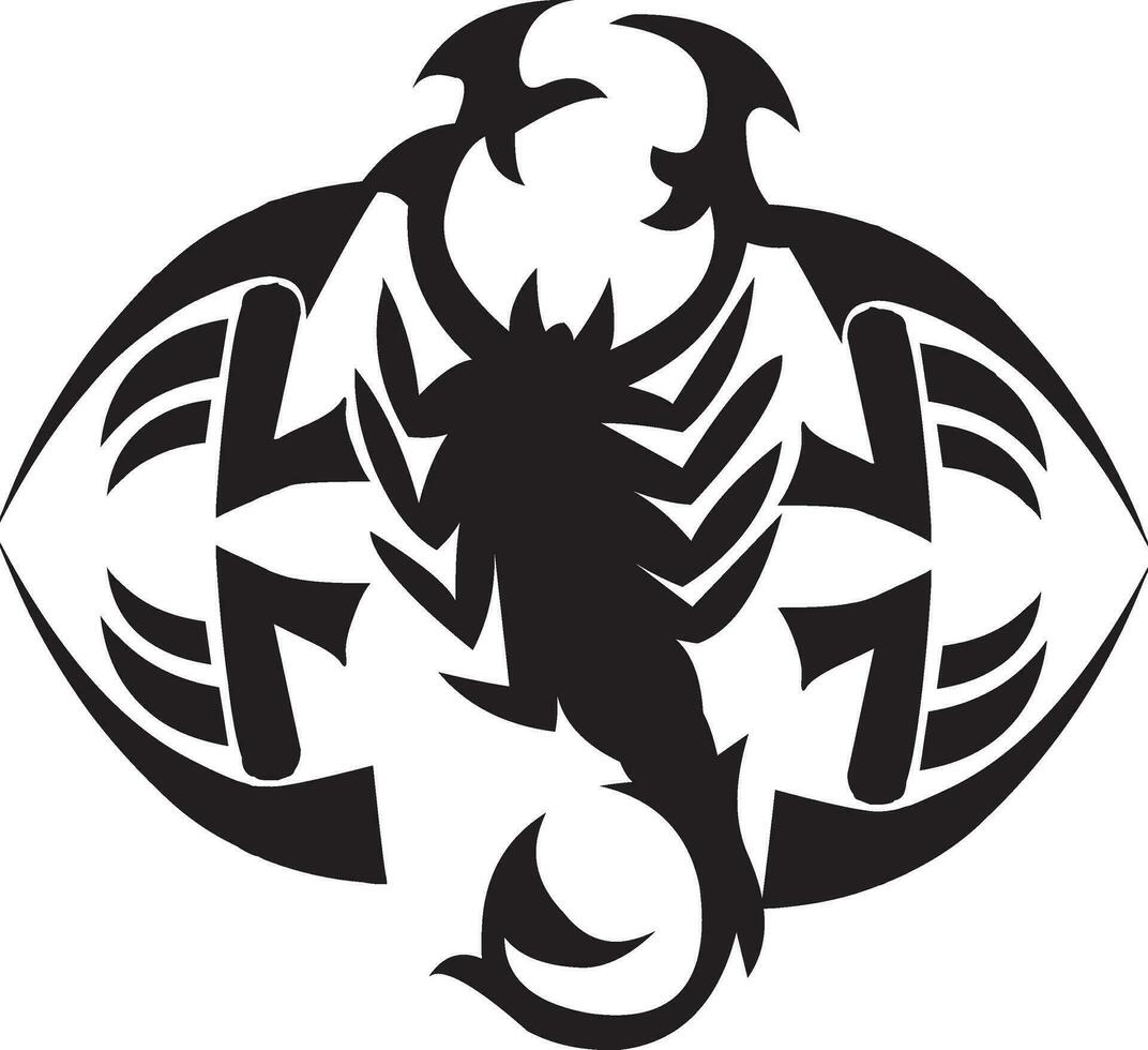 Scorpion tattoo design, vintage engraving. vector