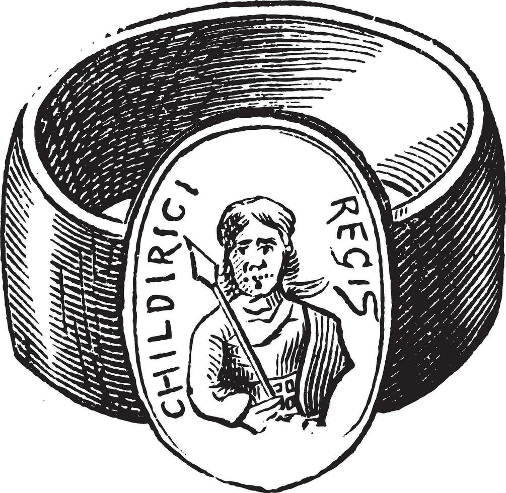 Children finger ring of roman period vintage engraving vector