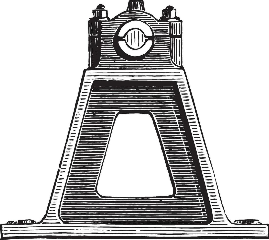 ver de un silla con Superior cojinete, Clásico grabado. vector