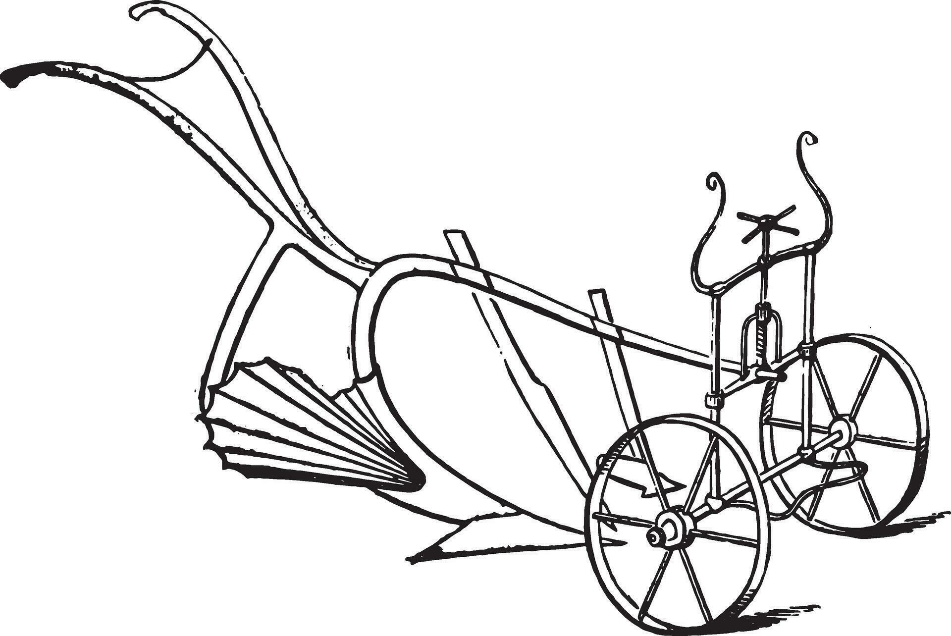 Moldboard plow tapered, fluted, rotating, vintage engraving. 35073843 Vector Art at Vecteezy