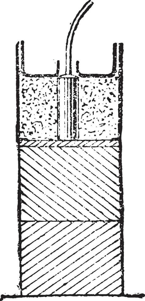 Device to crash, vintage engraving. vector