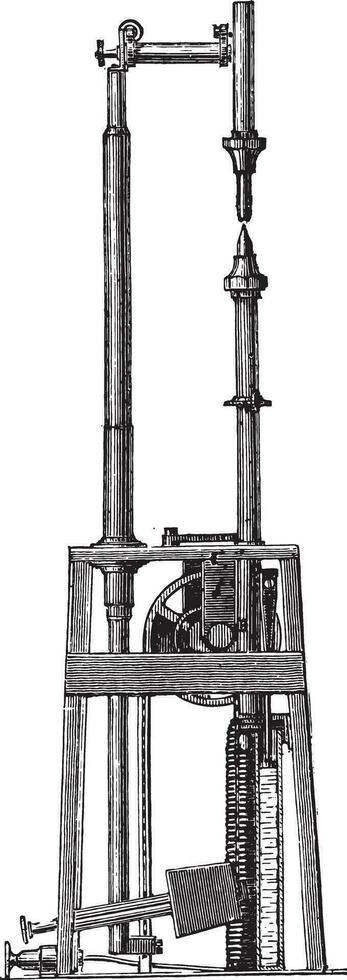 Arc lamp, Jaspar, vintage engraving. vector