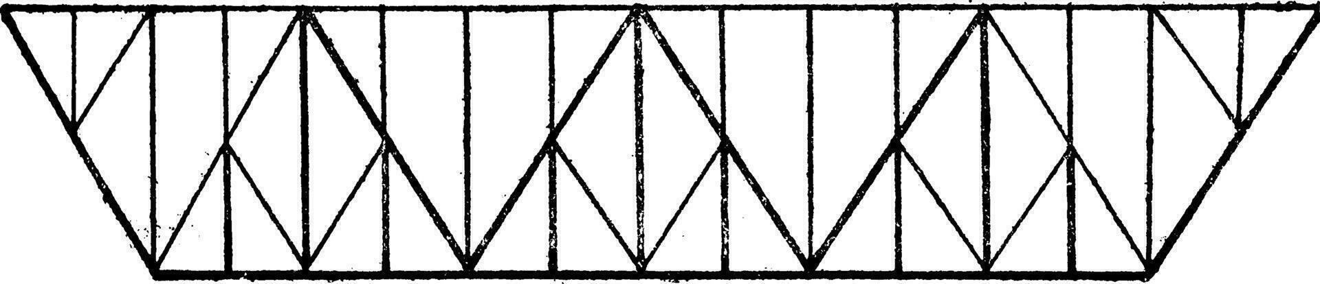 triangular sistema marca, Clásico grabado. vector