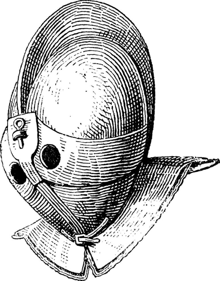 Gladiator helmet of galea vintage engraving vector