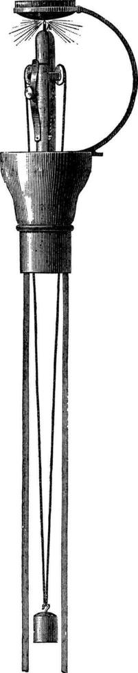 Werdermann Lamp, vintage engraved illustration vector