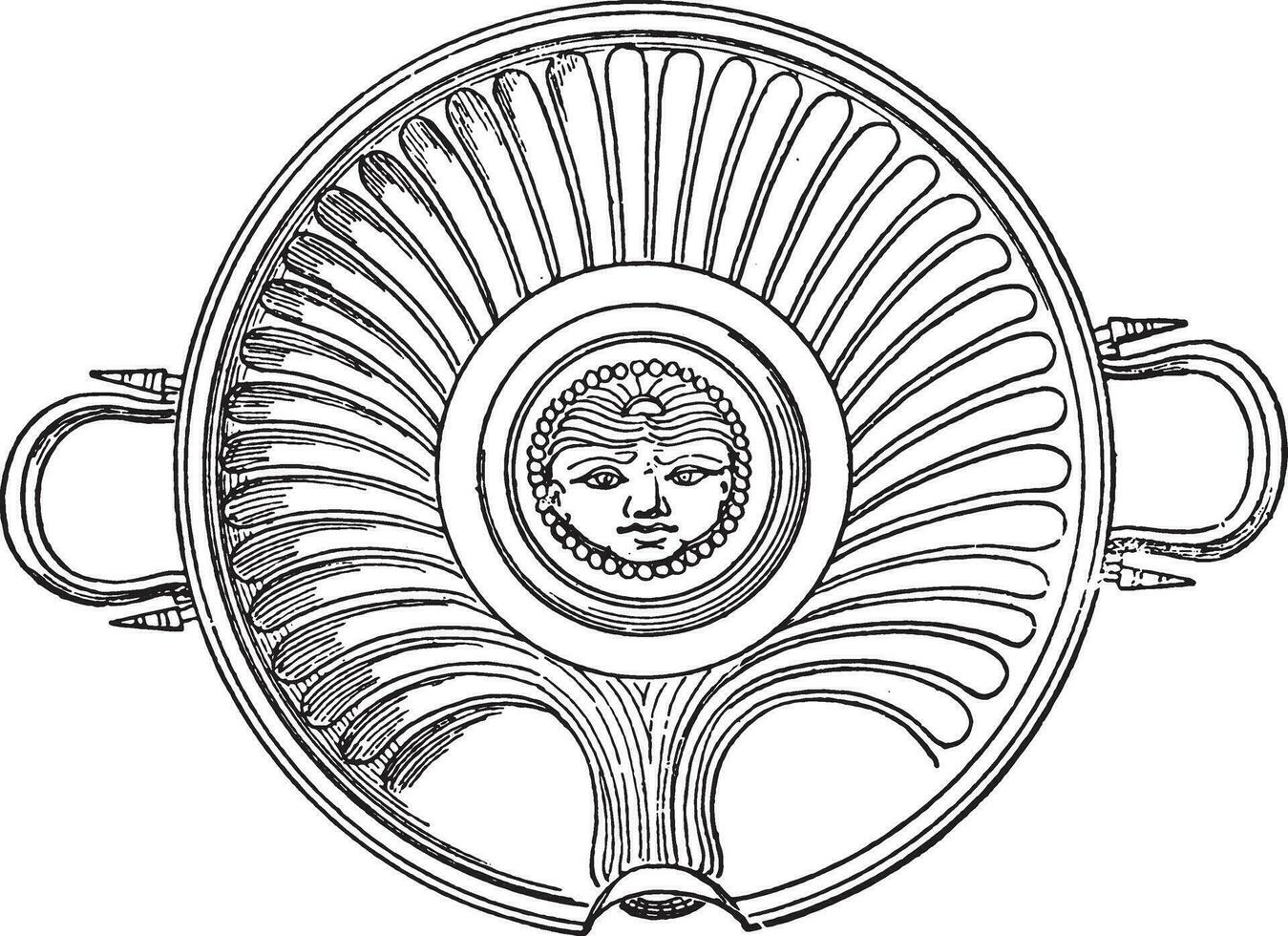 Pastry mold, vintage engraving. vector