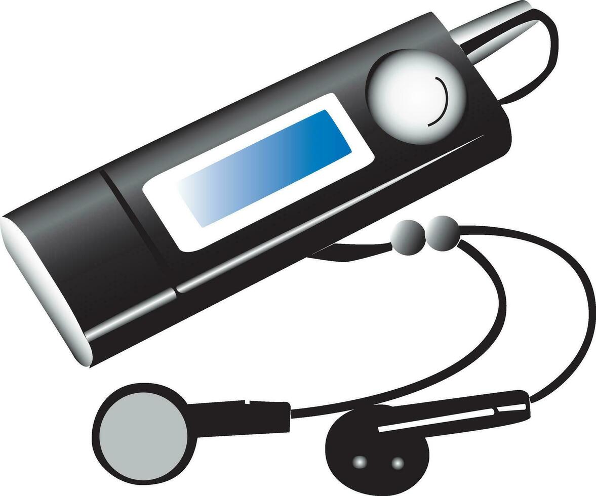 Electronic music player vector