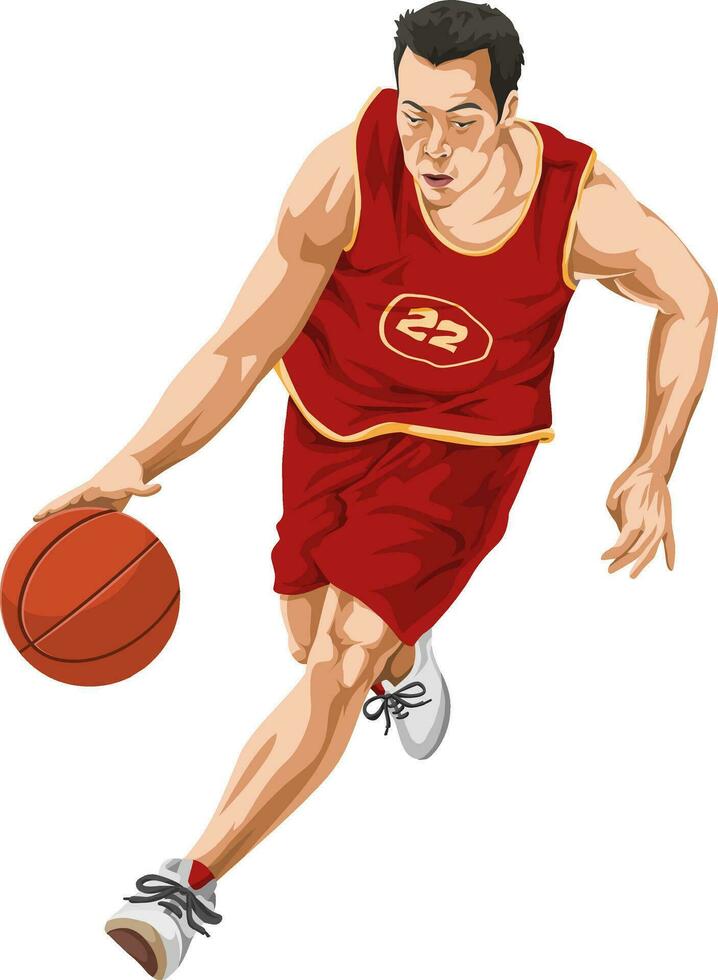 vector de baloncesto jugador.