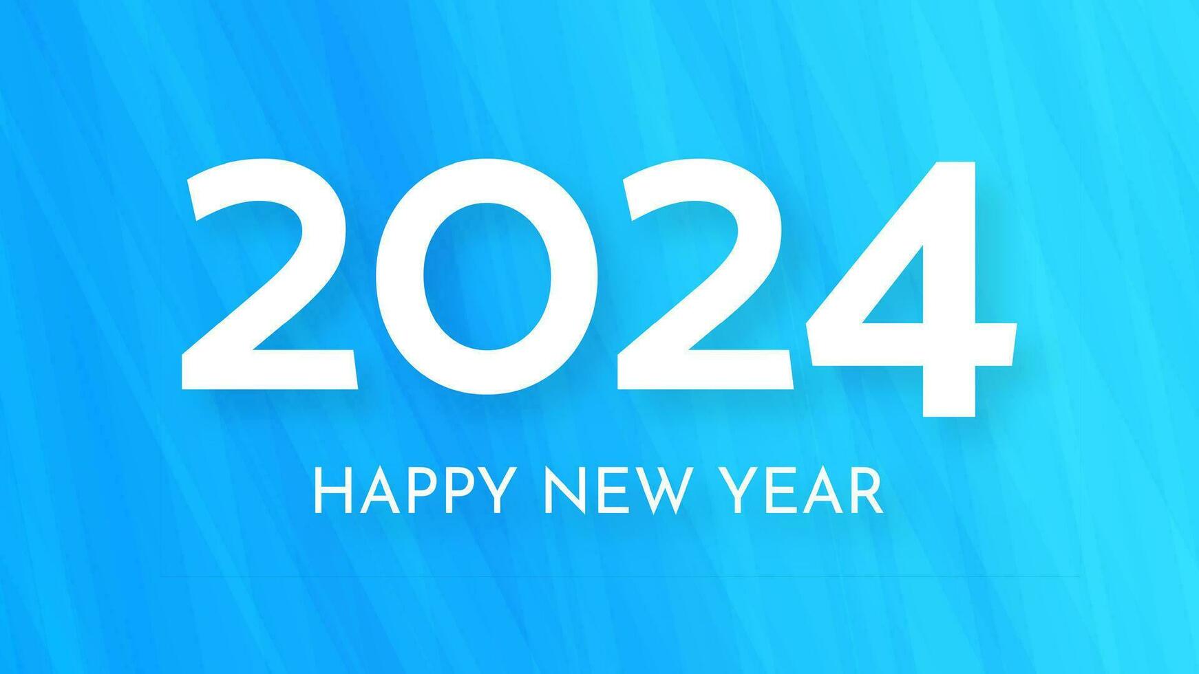 2024 Happy New Year on colorful background vector