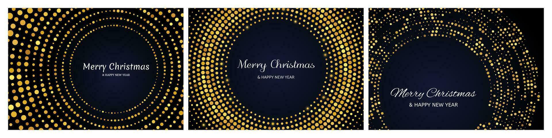 Merry Christmas backgrounds with gold glitter pattern vector