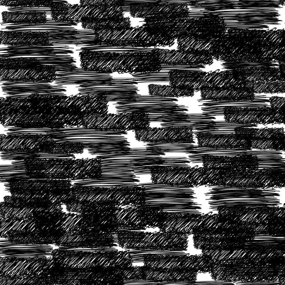 Seamless pattern with black pencil brushstrokes vector