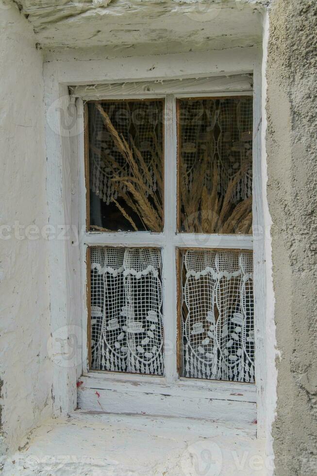 window with curtain photo