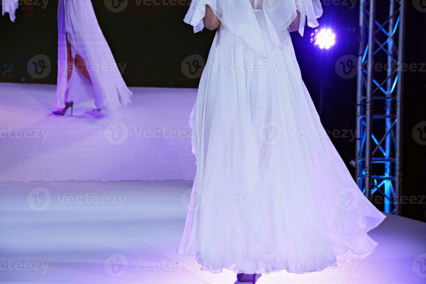 Beautiful wedding dress. Close-up photo