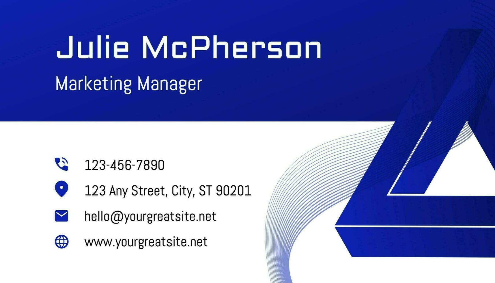 Blue Minimalist Future Tech Company Business Card template