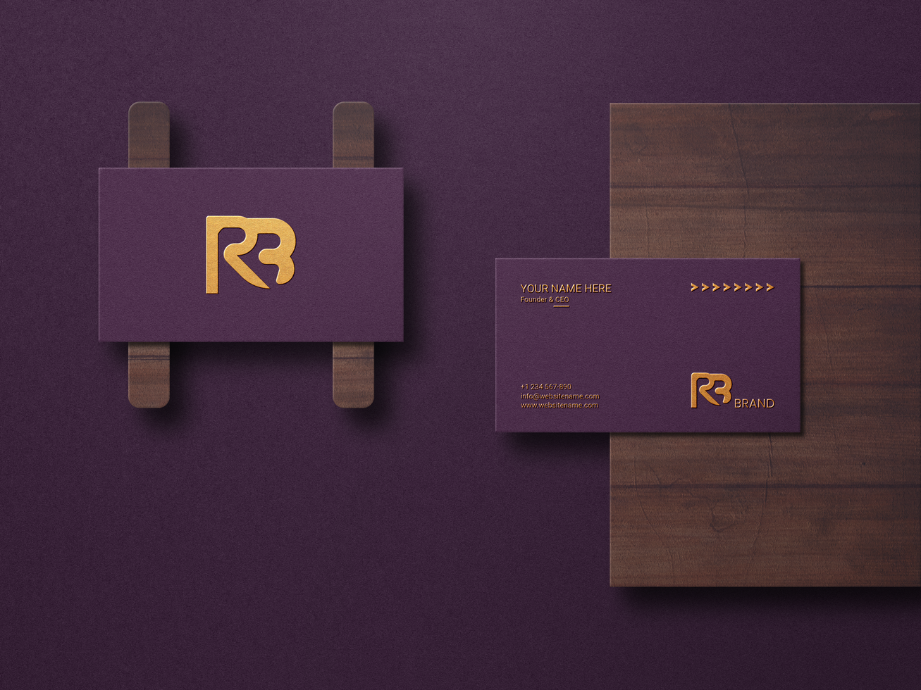 Dark Business Card Mockup psd