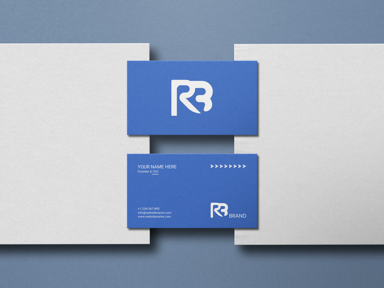 Clean Minimalist Business Card Mockup psd