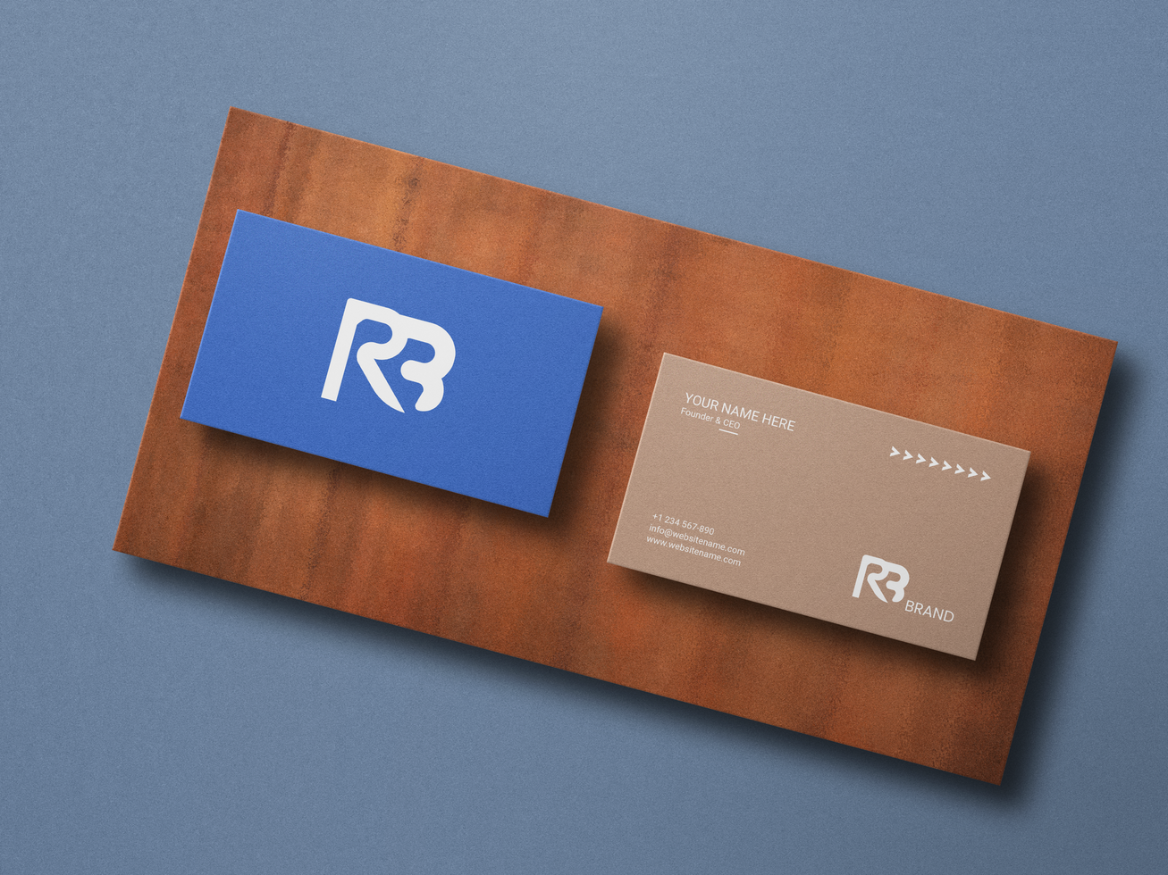 Clean Minimalist Business Card Mockup psd