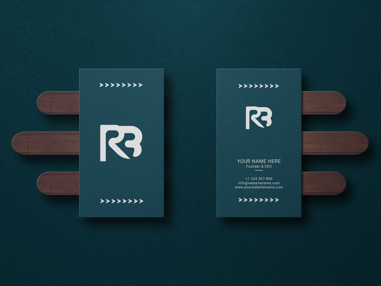 Clean Minimalist Business Card Mockup psd