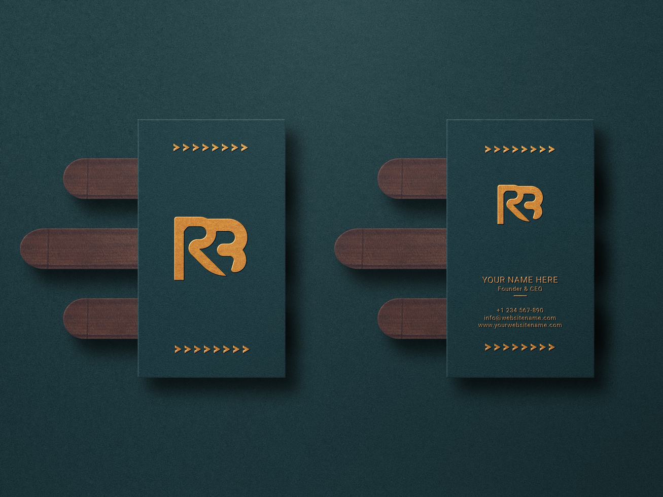 Dark Business Card Mockup psd