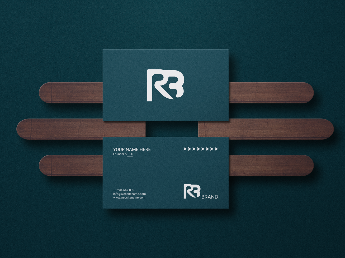 Dark Business Card Mockup psd
