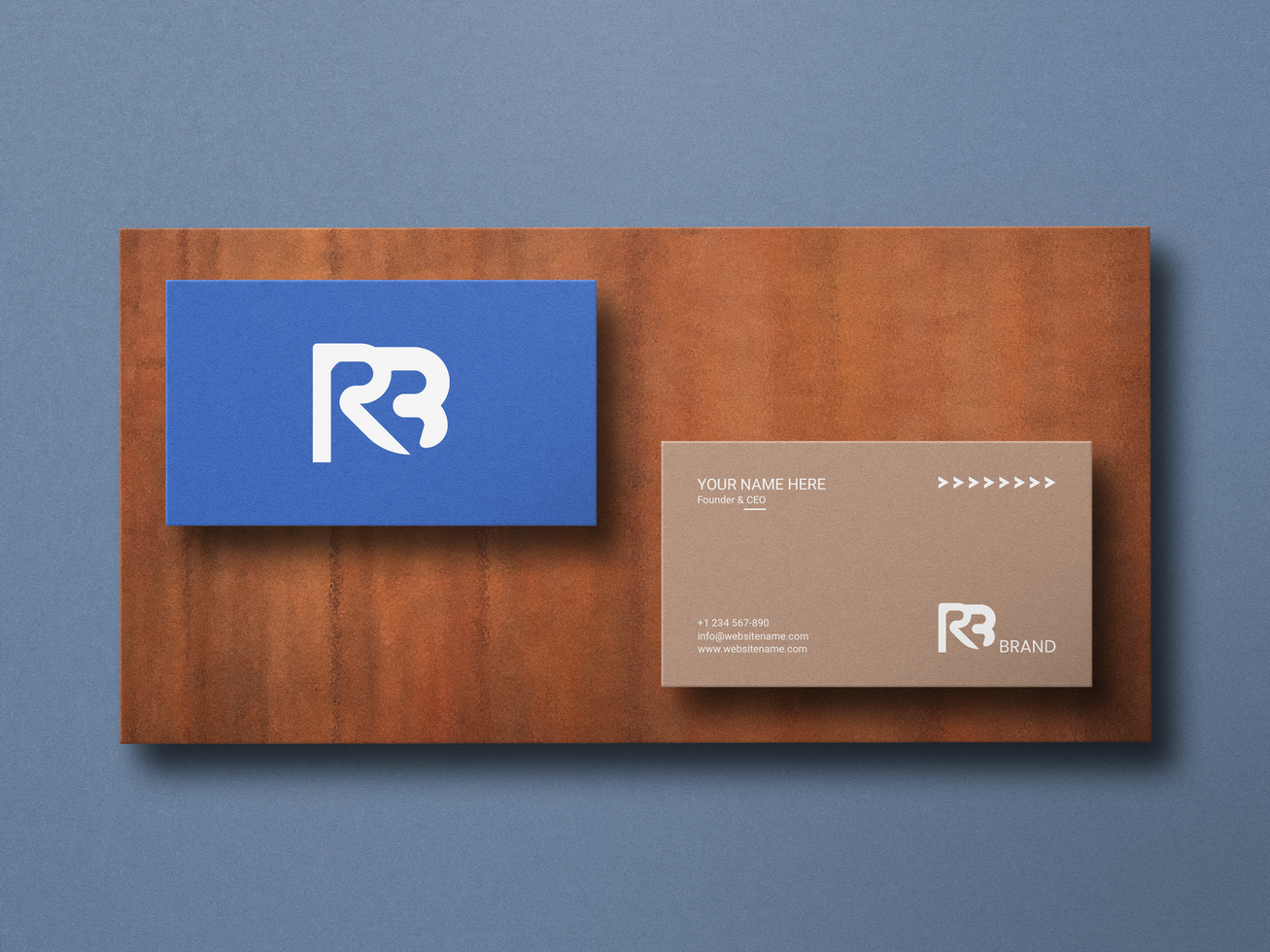 Clean Minimalist Business Card Mockup psd