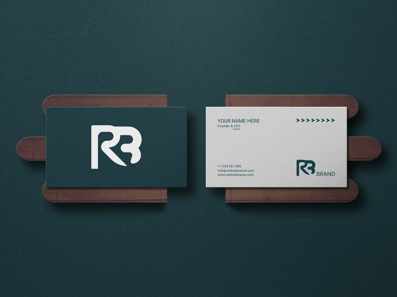 Dark Business Card Mockup psd