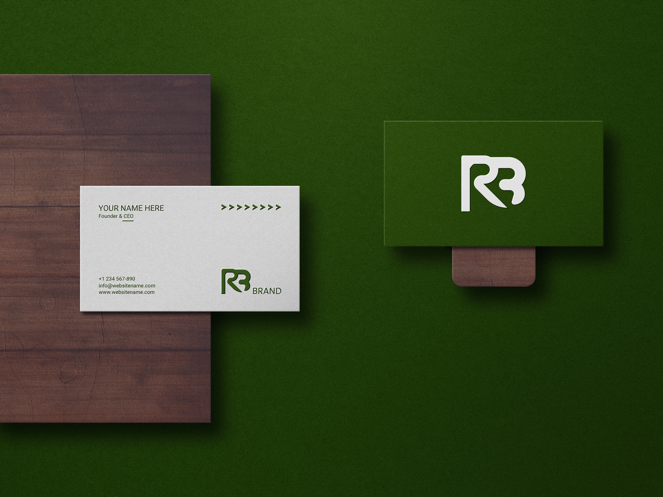 Dark Business Card Mockup psd