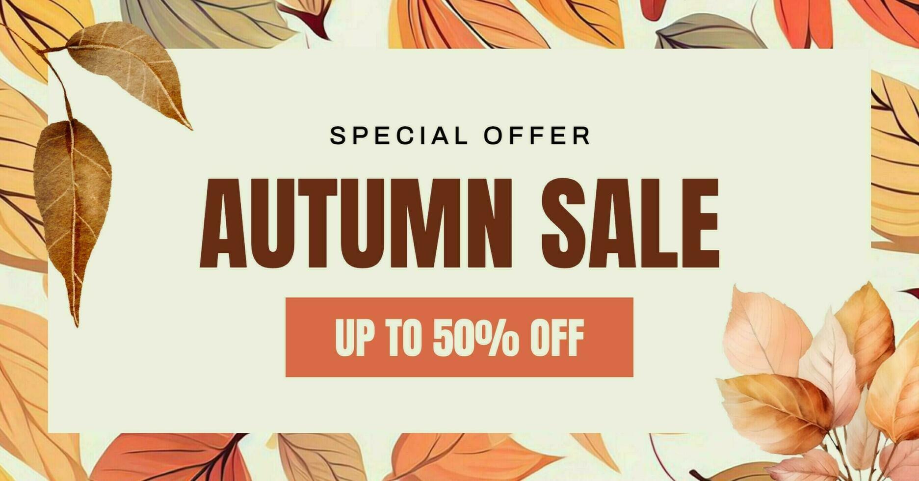 Orange Autumn Sale Facebook Ads template