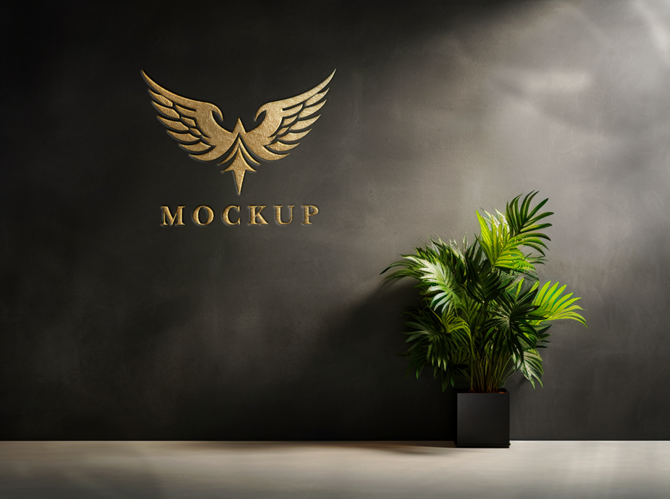 AI generated Editable logo mockup PSD template