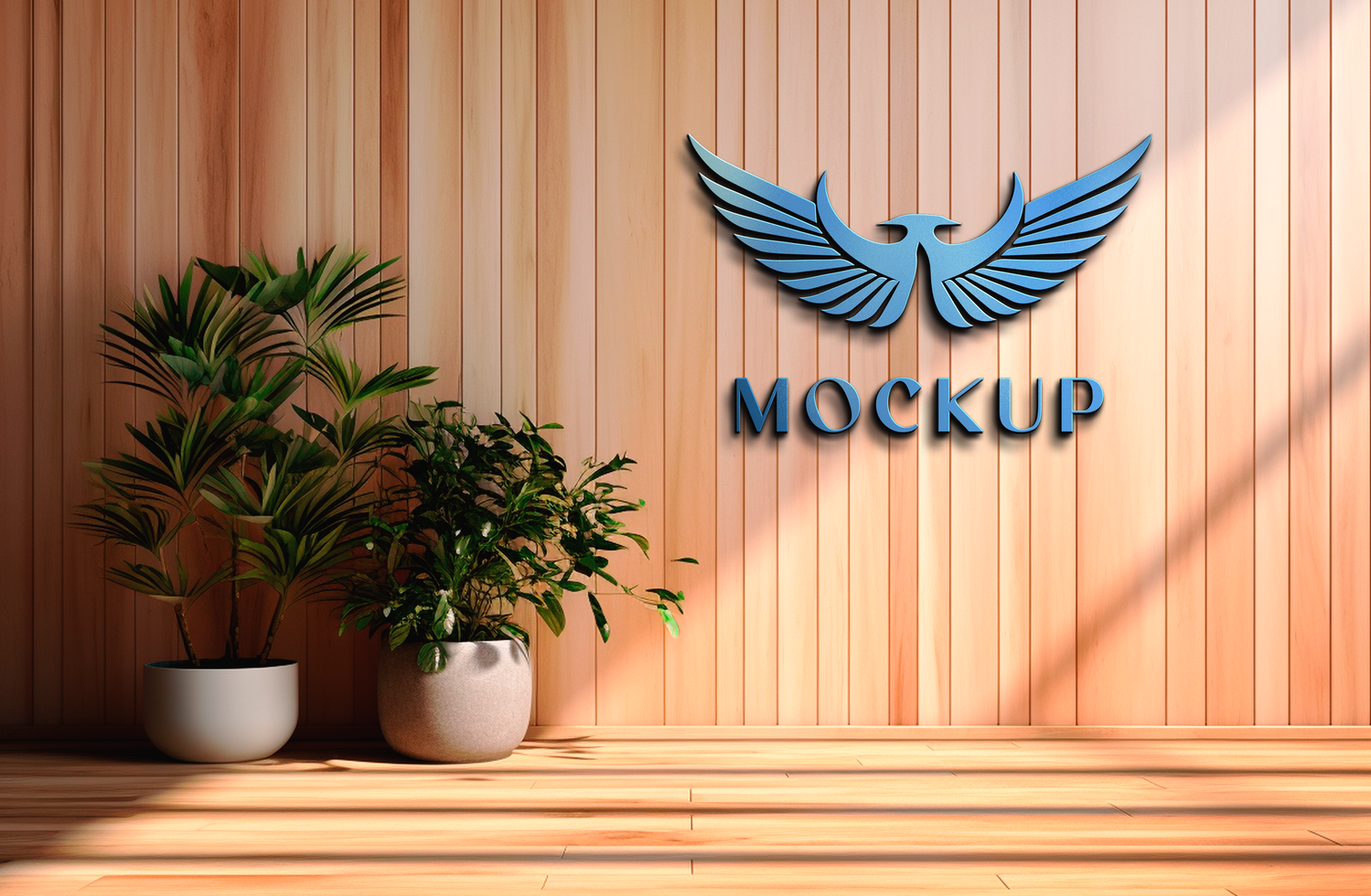AI generated Editable logo mockup PSD template