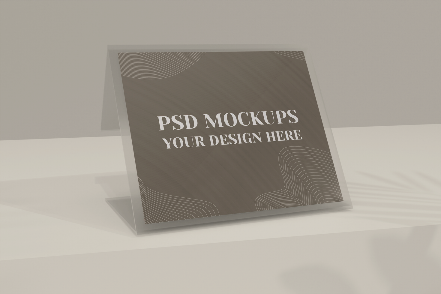 Table sign board mockup psd