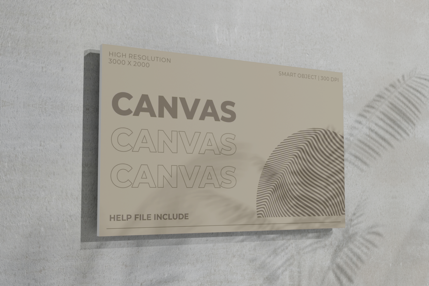 hangende landschap canvas mockup psd