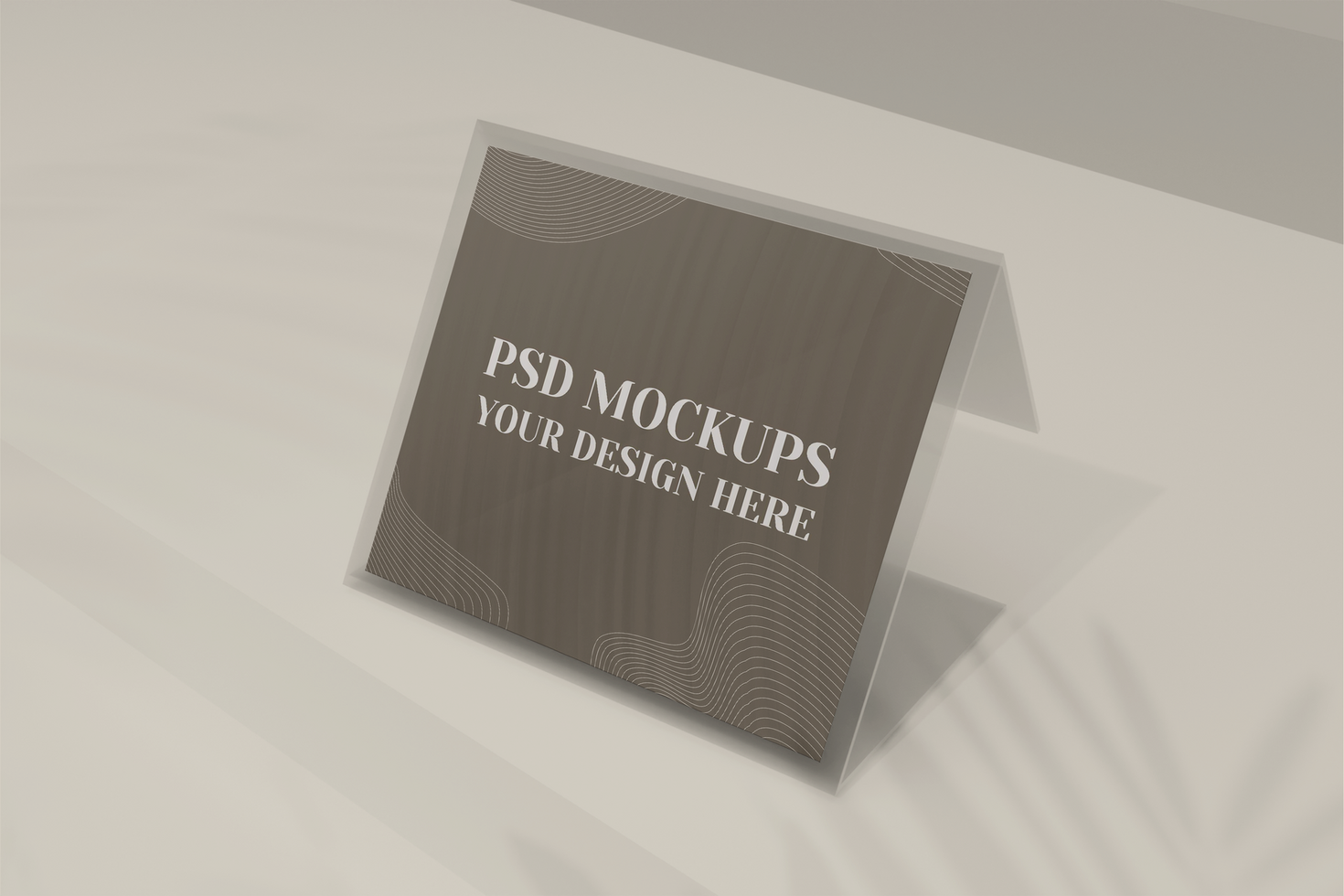Table sign board mockup psd